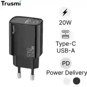 Sạc nhanh Trusmi 1A + 1C PD 20w (EU) CH07