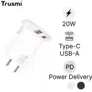 Sạc nhanh Trusmi 1A + 1C PD 20w (US) CH07