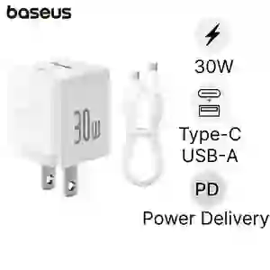 Sạc nhanh Baseus Palm 1C1A 30W US ( kèm cáp mini C to C 60W dài 1m )
