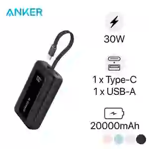 Pin dự phòng Anker Zolo 20.000mAh 30w 1A1C tích hợp cáp Type-C 1689
