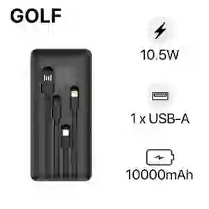 Pin sạc dự phòng Golf 10.000mAh cổng Usb-C kèm cáp L106