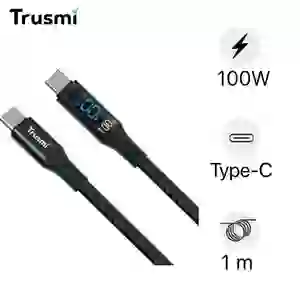Cáp sạc Trusmi Usb-C to Usb-C Digital sạc nhanh 100w dài 1m