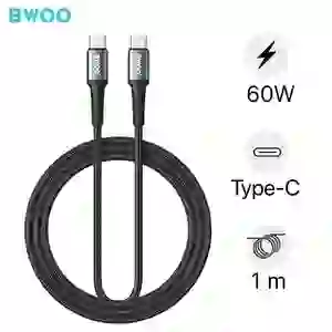 Cáp sạc nhanh BWOO Type-C to Type-C 60W X288C-C dài 1M