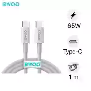 Cáp sạc nhanh BWOO Type-C to Type-C PD 65W X192 dài 1M