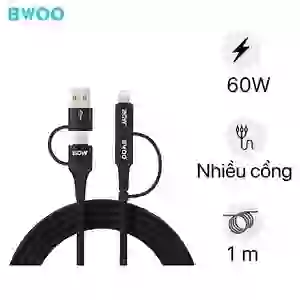 Cáp sạc nhanh BWOO 4 IN 1 X212 dài 1M