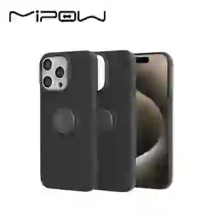 Ốp lưng iPhone 15 Pro Max Mipow Ring Stand TPU leather