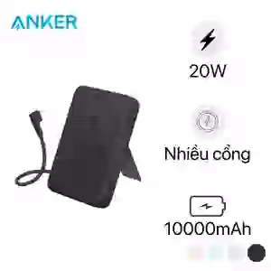 Pin sạc dự phòng Magnetic Anker Zolo 1C 10000mAh 15W tích hợp cáp Type-C A1685
