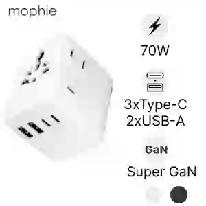 Sạc du lịch Mophie Essentials 3C2A PD GAN 70W