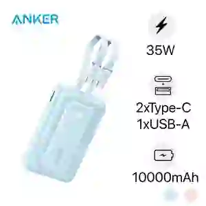 Pin sạc dự phòng Anker Zolo 10000mAh 35W 1A1C tích hợp 2 cáp Type-C A1680