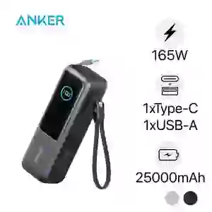 Pin dự phòng Anker 25.000mAh 165W tích hợp cáp rút gọn A1695