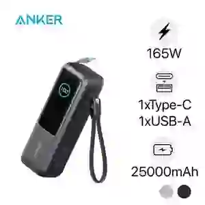 Pin dự phòng Anker 25.000mAh 165W tích hợp cáp rút gọn A1695
