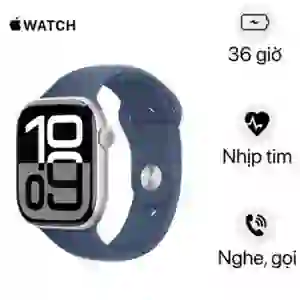 Apple Watch Series 10 46mm GPS Viền nhôm Dây cao su - Đã kích hoạt