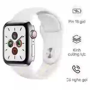 Apple Watch Series 5 40mm GPS Viền thép Dây cao su - Cũ trầy xước