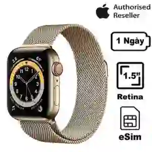 Apple Watch Series 6 40mm 4G Viền thép Dây thép - Cũ đẹp