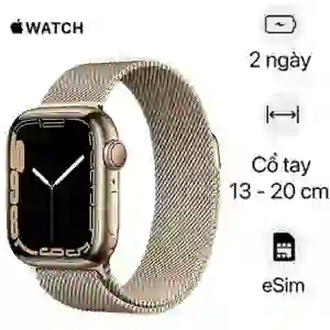 Apple Watch Series 7 45mm 4G Viền thép Dây thép - Cũ trầy xước