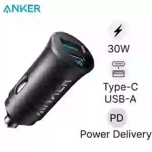 Sạc Ô tô Anker 2 cổng 1A1C 30W A2741