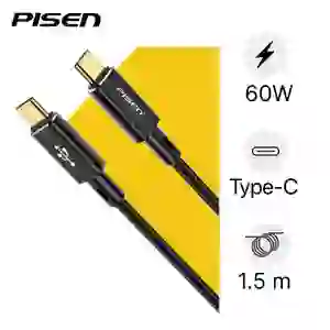 Cáp sạc nhanh Pisen Quick Platinum Type-C to Type-C 60W 1.5M