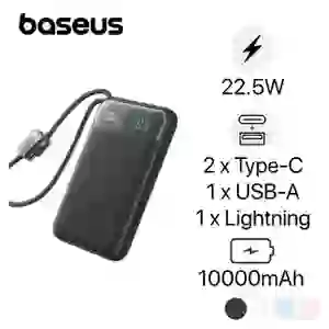 Pin dự phòng Baseus Enerfill FC11 màn hình 10.000mAh 22.5W tích hợp cáp C+L