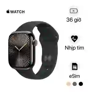 Apple Watch Series 10 46mm (4G) Viền titan dây cao su - Đã kích hoạt