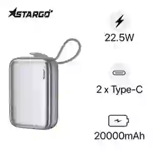 Pin dự phòng StarGO Gem 2 20000mAh 22.5W tích hợp cáp C
