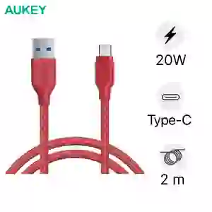 Cáp Type-C 2m bọc sợi nylon AUKEY CB-AC2