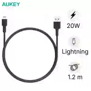 Cáp USB-C to Lightning MFi 1.2m Aukey Braided Nylon CB-CL1