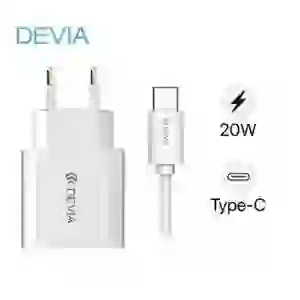 Combo sạc Devia Smart Series EU Suit V2 kèm cáp type C