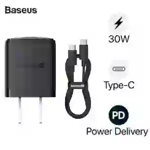 Sạc nhanh Baseus Palm 1C 30W US ( kèm cáp mini C to C 60W dài 1m )