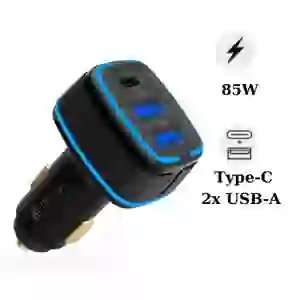 Dock sạc ô tô 3 cổng Devia Extreme Speed 85W (2 USB + Type-C)