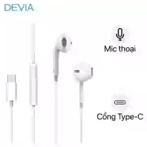 Tai nghe EarPods cổng Type-C Devia InterFace