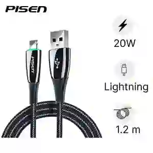 Cáp sạc Lightning tự ngắt 1,2m Pisen ZINC Intelligent Pro XD
