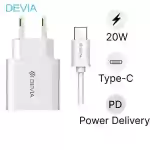 Combo sạc Devia Smart Series EU Suit V2 kèm cáp type C