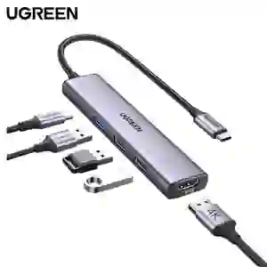 Hub Ugreen USB-C to 2 x USB-A 2.0 + USB-A 3.0 + HDMI + PD hỗ trợ 4K (15495)