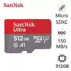 Thẻ nhớ MicroSDXC Sandisk Ultra A1 512GB 150MB/s