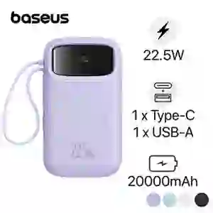 Pin sạc dự phòng Baseus Qpow2 màn hình số 20.000mAh 22.5W kèm cáp Lightning và Type-C