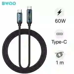 Cáp sạc nhanh BWOO Type-C to Type-C 60W X304 dài 1M
