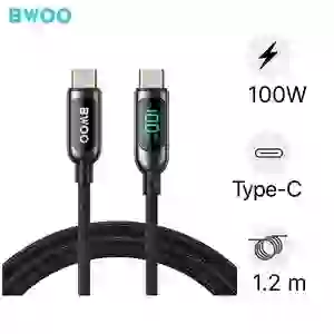 Cáp sạc nhanh BWOO Type-C to Type-C PD 100W X275 dài 1.2M
