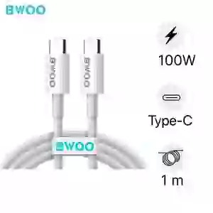 Cáp sạc nhanh BWOO Type-C to Type-C PD 100W X199 dài 1M
