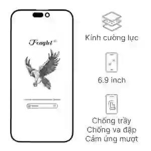 Ép kính iPhone 16 Pro Max chính hãng Feaglet