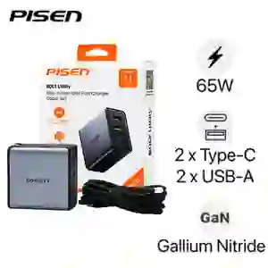 Sạc Pisen Bolt Utility 65W 2C Gan Fast kèm cáp Type-C to Type-C