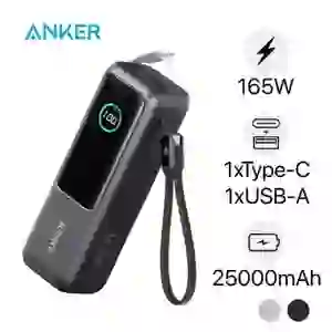 Pin dự phòng Anker 25.000mAh 165W tích hợp cáp rút gọn A1695
