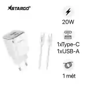 Sạc StarGO Onelink 1C1A 20W kèm cáp C-C CC201