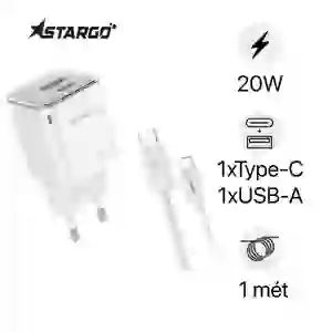 Sạc StarGO Onelink 1C1A 20W kèm cáp C-C CC201