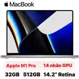 MacBook Pro M1 Pro 14 inch 8CPU 14GPU 32GB 512GB 2021 Sạc 96W - Cũ đẹp