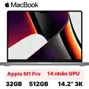 MacBook Pro M1 Pro 14 inch 8CPU 14GPU 32GB 512GB 2021 Sạc 96W - Cũ trầy xước