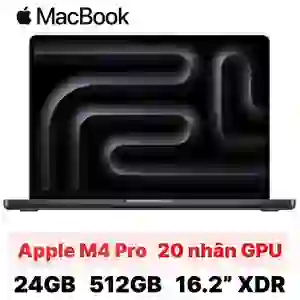 MacBook Pro M4 Pro 16 inch 14CPU 20GPU 24GB 512GB 2024 VN/A - Đã kích hoạt