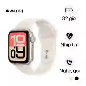 Apple Watch SE 3 2025 40mm (GPS) Viền nhôm dây cao su - Đã kích hoạt