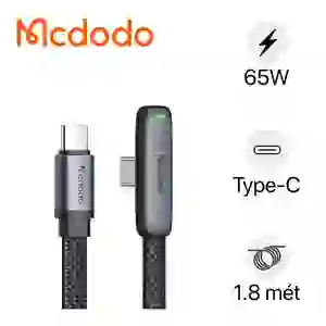 Cáp MCDODO Type-C sang Type-C 90 độ 65W dài 1.8m CA-3361