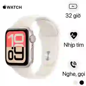 Apple Watch SE 3 40mm GPS Viền nhôm Dây cao su Size S/M - Cũ đẹp