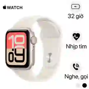 Apple Watch SE 3 40mm GPS Viền nhôm Dây cao su Size S/M - Cũ trầy xước
